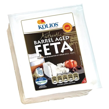 Kolios Barrel Aged Feta Cheese Vacuum Pack, 200g