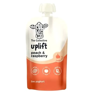 The Great Diary Collective Uplift Peach and Raspberry Yoghurt Drink, 130g