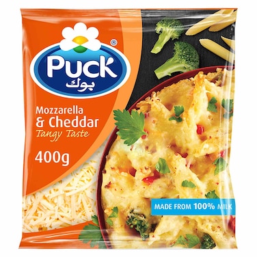 Puck Mozzarella and Cheddar Cheese, 400g