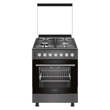 Daewoo Cooker DGC-S664PSI, 60 cm, Cast Iron, Smoke Inox, 4 Burners
