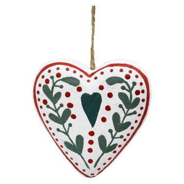 تي إم إف قلب من البولي فوم لعيد الميلاد، أبيض، 8.5 سم