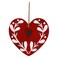 TMF Christmas Heart Ornament, Red, 12cm
