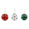 TMF Christmas Colourful Dot Ball, 3 Assorted, 6cm