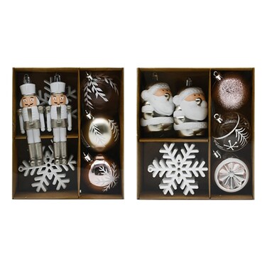 TS&amp;TB Christmas Plastic Ornaments Set, 18cm, 18 PCS