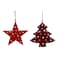 TMF Christmas Star and Tree, Assorted, 10cm