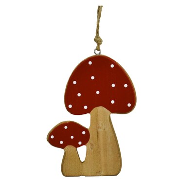 TMF Christmas Wooden Board Mushroom
