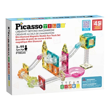 Picasso Tiles Mini Diamond Magnetic Marble Run Track Set
