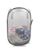 Generic Sturdy Mesh Laundry Hamper Basket Bag,Pop up Basket with Side Pocket for Laundry Room, Bathroom, Kids Room, College Dorm or Travel (Pop Vertical, Grey), Axidai031802