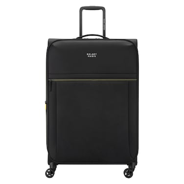 Delsey Paris Brochant 3.0 4 Double Wheel Soft Luggage Trolley, Black, 78cm
