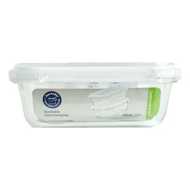 Lock &amp; Lock Fresh Limited Edition, Glass Rectangular Food Container, 640ml