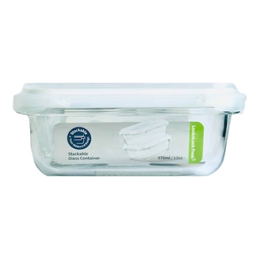 Lock &amp; Lock Fresh Limited Edition, Glass Rectangular Food Container, 370ml