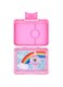 Yumbox Snack Box - 3 Compartment Leakproof Bento Lunch Box for Kids (Fifi Pink with Rainbow Tray) (FPSN202303R)