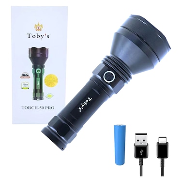 Toby's Torch-50 Pro Multifunctional Torch Light, 4500mAh, 2000 Lumens