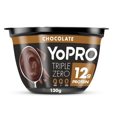 YoPro Protein Pudding, Triple Zero Chocolate Flavoured High Protein Pudding, Fat Free Milk, 130g