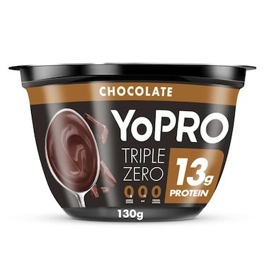 YoPro Protein Pudding, Triple Zero Chocolate Flavoured High Protein Pudding, Fat Free Milk, 130g