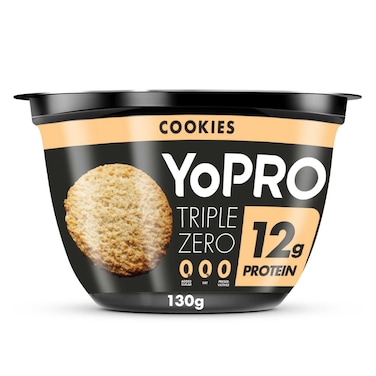 YoPro Protein Pudding, Triple Zero Cookies Flavoured High Protein Pudding, Fat Free Milk, 130g