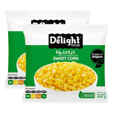 Buy Delight Sweetcorn, 400g Pack of 2 Online | Carrefour UAE