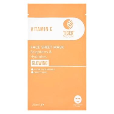 Tiger Moon Glowing Vitamin C Face Sheet Mask, 20ml