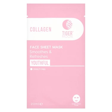 Tiger Moon Youthful Collagen Face Sheet Mask, 25ml
