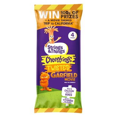Strings &amp; Things The Garfield Movie Cheestrings Twisted Cheese, 80g