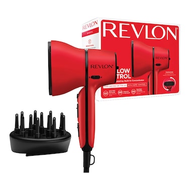 Revlon Airflow Control Dryer with Rotating Built-In Concentrator RVDR5320ARB, Red, 2000 W, 2 Speed Setting