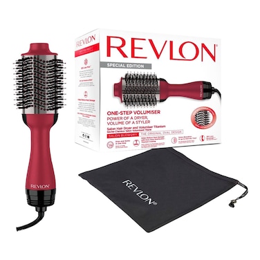 Revlon Salon One-Step Hair Dryer and Volumiser RVDR5279ARB, Titanium, Even Air Distribution