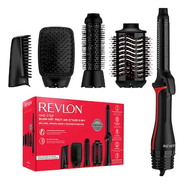ريفـلون وان-ستيب جهاز تصفيف متعدد الاستخدامات للتجفيف بالفرشاة - أسود، مع 5 رؤوس قابلة للتبديل RVDR5371ARB