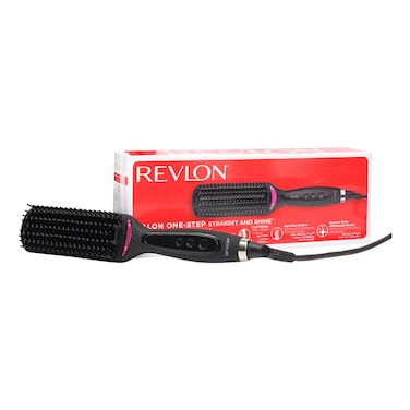 Revlon One-Step Straight and Shine Salon XL Heated Brush RVST2168ARB1, Black, Ionic Technology
