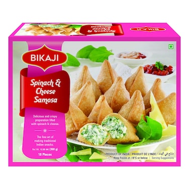 Bikaji Spinach and Cheese Samosa, 360g