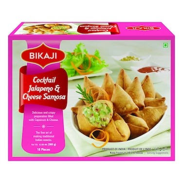 Bikaji Cocktail Jalapeno and Cheese Samosa, 360g