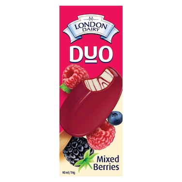 London Dairy Duo Mixed Berries Ice Cream Stick, 90ml