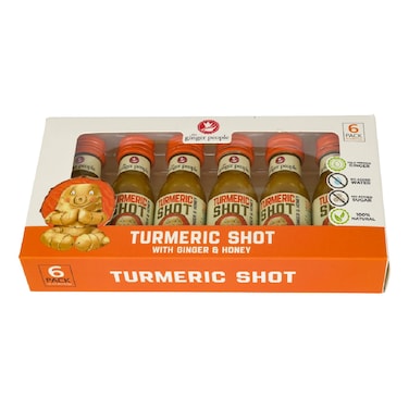 The Ginger People No Sugar Added Ginger Shot with Ginger and Honey, 30ml Pack of 6