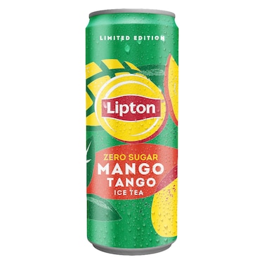 Lipton Zero Sugar Mango Tango Green Ice Tea Can, 320ml