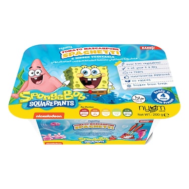 Nyumy Spongebob Tomato Macarpone Spaghetti and Hidden Vegetable, 200g