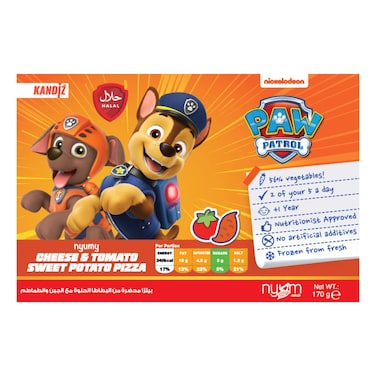 نيومي باو باترول بيتزا  بالجبن والطماطم والبطاطا الحلوة