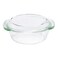 Borosil, Glass Round Casserole with Lid, Transparent, 1.5L