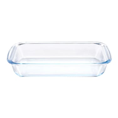 Borosil, Glass Rectangular Dish, Transparent, 1.5L