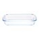 Borosil, Glass Rectangular Dish, Transparent, 1.5L