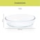 Borosil, Glass Oval Baking Dish, Transparent, 1.6L