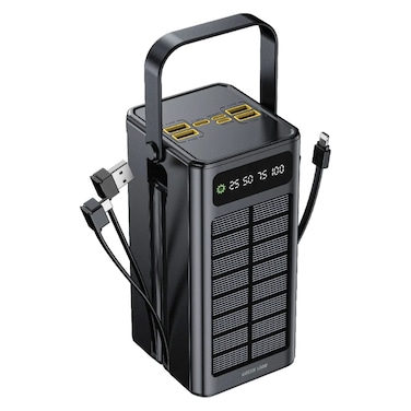 Green Lion Solar Power Bank, Black