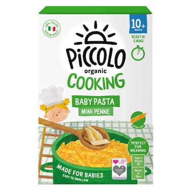 Piccolo Organic Cooking Mini Penne Baby Pasta, 10 Months+, 200g