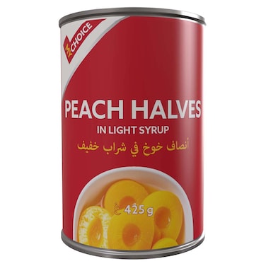 MyChoice Premium Yellow Peach Halves in Light Syrup, 425g