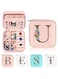 Yesteel Travel Jewelry Case, Travel Portable Jewelry Box for Ring Earring Necklace Bracelet Organizer Storage Holder Boxes With Mirror, Gifts for Women Teen Girls Initial U