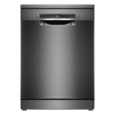 Bosch, 12 Place Settings, Freestanding Dishwasher, EcoSilence Drive, VarioDrawer &ndash; SMS4HMC25M Brushed Black Steel