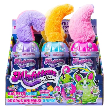 Misfittens Get Meowt! Gemstones Series 5 Squeezed Big Pets, 6 PCS