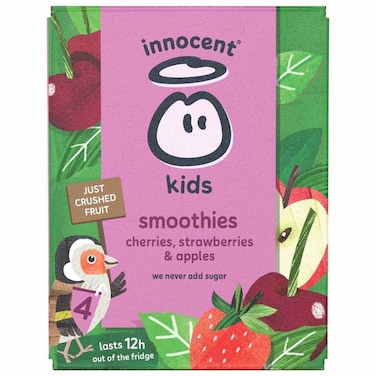 Innocent Kids Smoothie Cherries, Strawberries and Apples, 150ml, Pack of 4