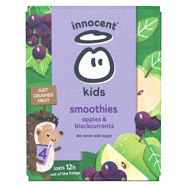 Innocent Apples and Blackcurrants Kids Smoothies, 150ml Pack of 4