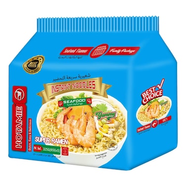 هوتامي سوبر رامن نودلز سريعة التحضير بالمأكولات البحرية، 65 غرام حزمة من 5