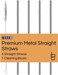 Stainless Steel Drinking Straws Set &acirc;&euro;&ldquo; 4 Straight Reusable Straws with 1 Cleaning Brush, Compatible with All Size Tumblers, Suitable for Smoothies, Coffee, Juices