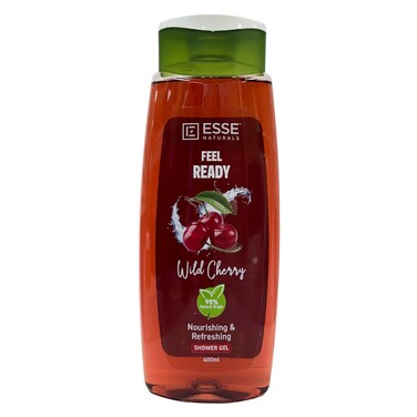 Esse Naturals Feel Ready Shower Gel, Wild Cherry, 400ml